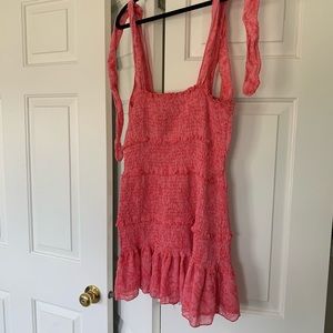 Pink dress with ribbon ties size M
